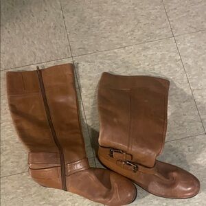 Stylish Tan Over the Knee Boots